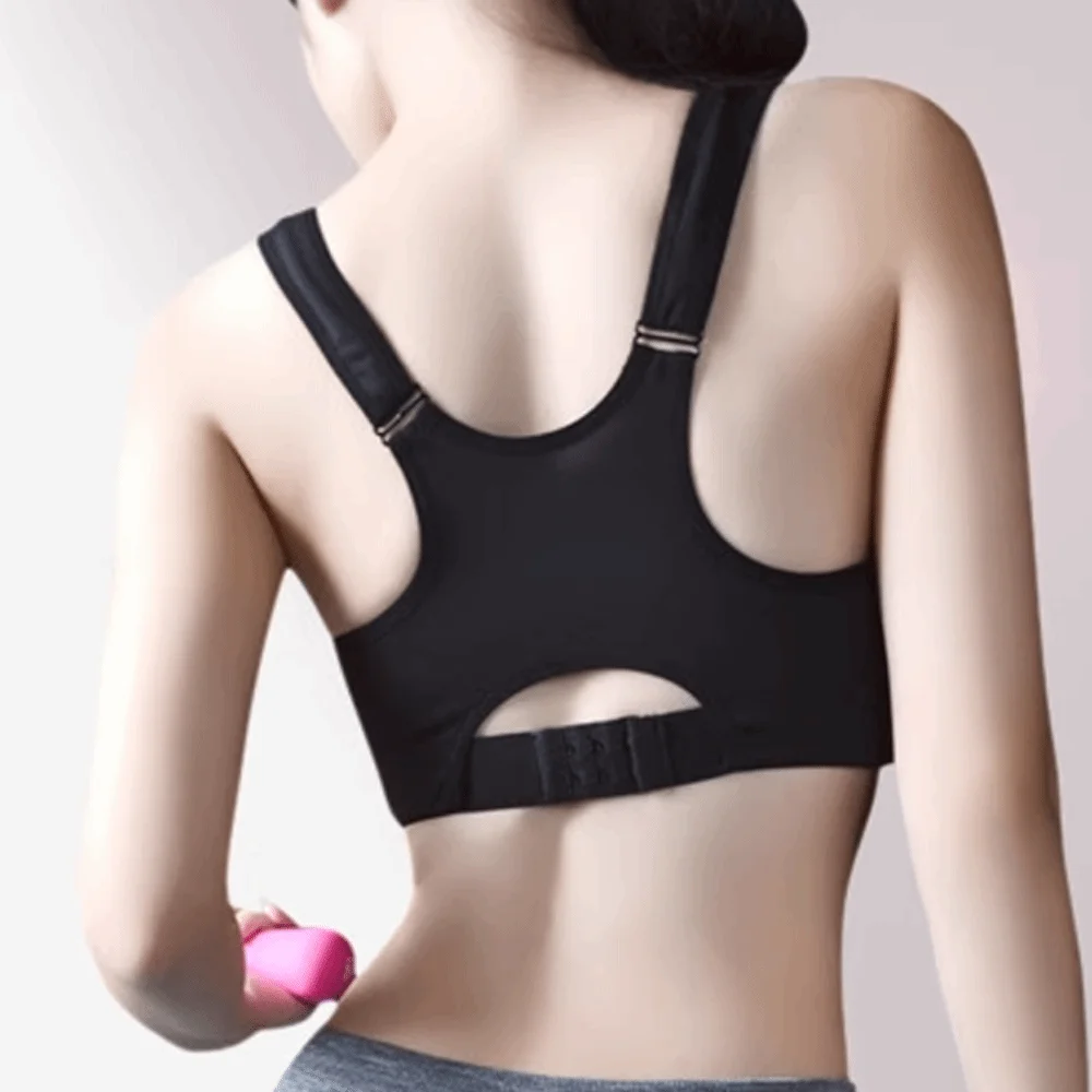 Sujetador Deportivo con Cierre, Diseño Antivibración, Cómodo, Chaleco Deportivo con Espalda Cruzada, Transpirable, Ajustable, Ropa Interior de Yoga para Mujer - imagen 4