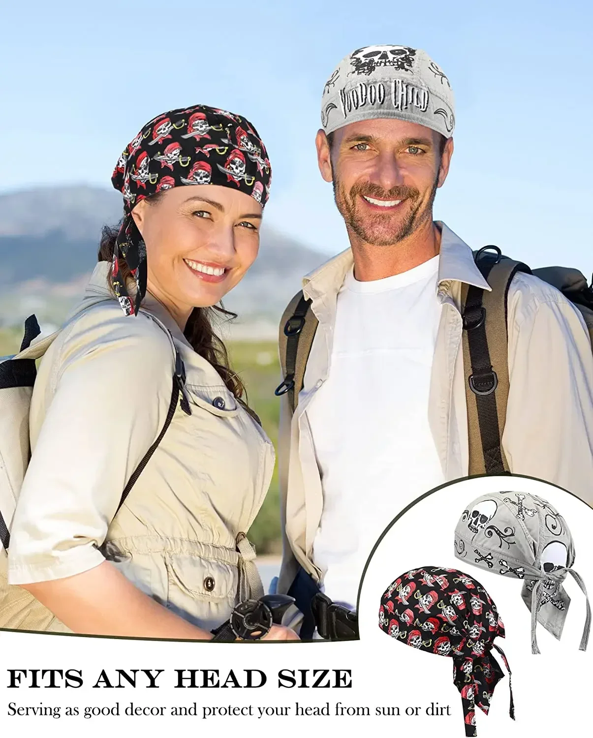Gorro de pirata con calavera de ciclismo para hombres y mujeres, Bandana transpirable, forro de casco, antisudor, UV, diadema deportiva, bufanda, 1 piezas - imagen 5