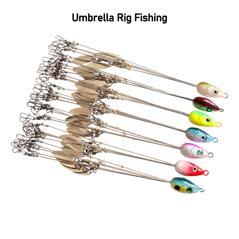 Umbrella Rig Alabama de 18g con 5 brazos para lubina y black bass - imagen 3