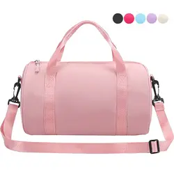 Mini bolsa de gimnasio portátil, bolsas deportivas impermeables de Color sólido, bolsa de Yoga ligera de gran capacidad para mujer