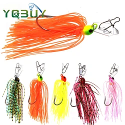Señuelos de pesca Spinnerbait de 12g, pesca de lubina, Buzzbait Multicolor, lubina, trucha, salmón, cebos giratorios de Metal, plantillas de natación