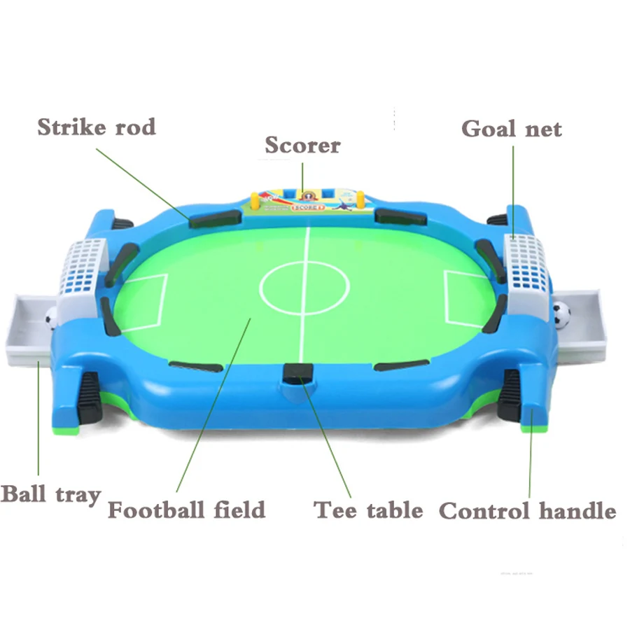 Mesa de fútbol de mesa para niños, operación segura de plástico, Mini juego de disparos de fútbol para padres e hijos, vacaciones, entretenimiento diario, regalo - imagen 4