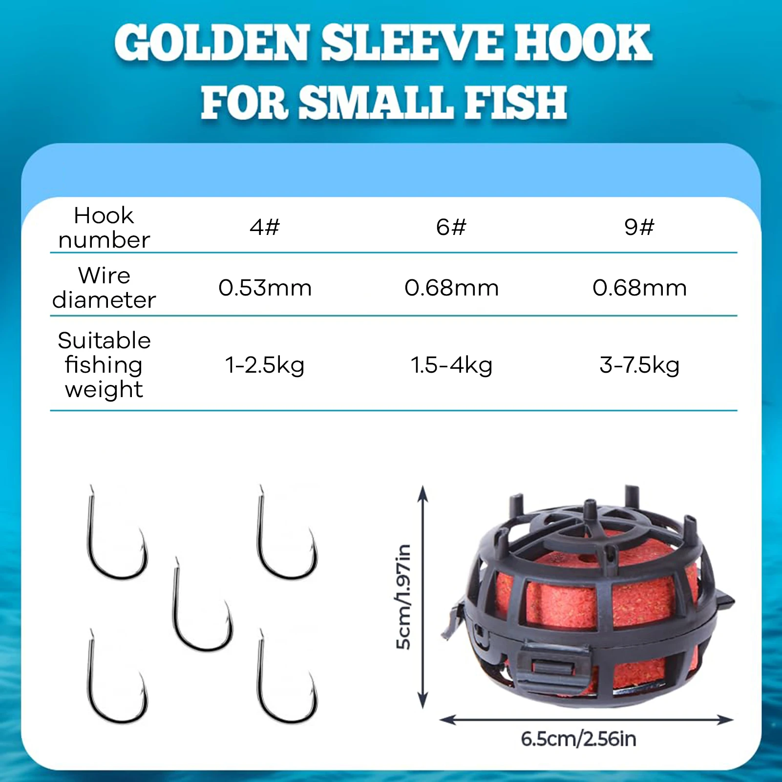 Jaula alimentadora de acero antibobinado – Ideal para pesca en fondo - imagen 5