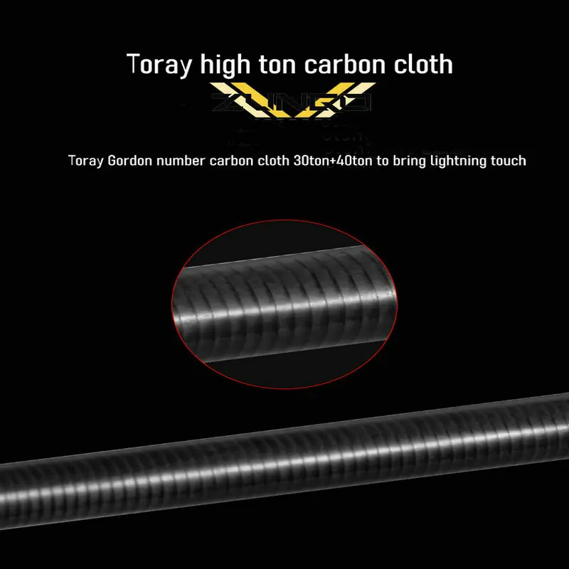 YUQIAO caña de pescar de carbono para peces grandes, Spinning Pole Jig Crig, Texas, Ned Rig, Bass Pike, Pepsca, Sea River - imagen 5