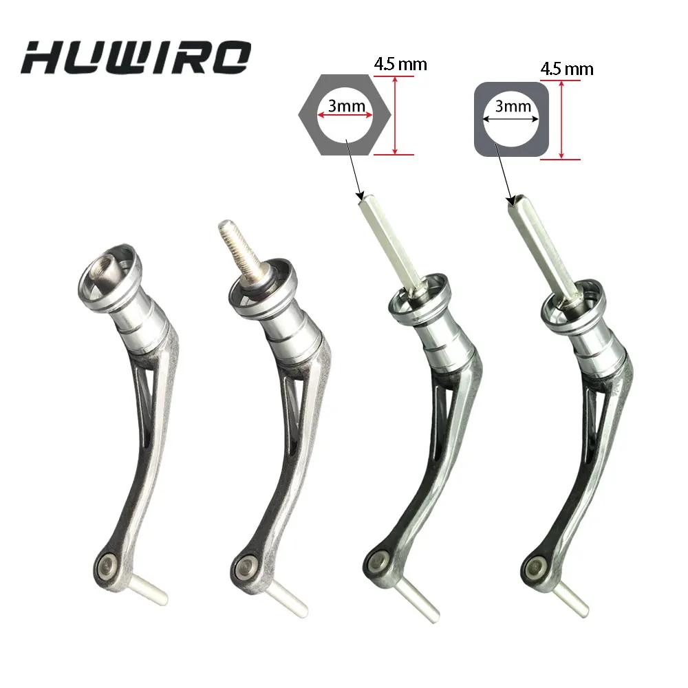 Carrete de pesca giratorio, mango de repuesto sin perilla, potente mango de alimentación tipo atornillado, enchufe cuadrado para enchufe hexagonal SHIMANO para DAIWA - imagen 2