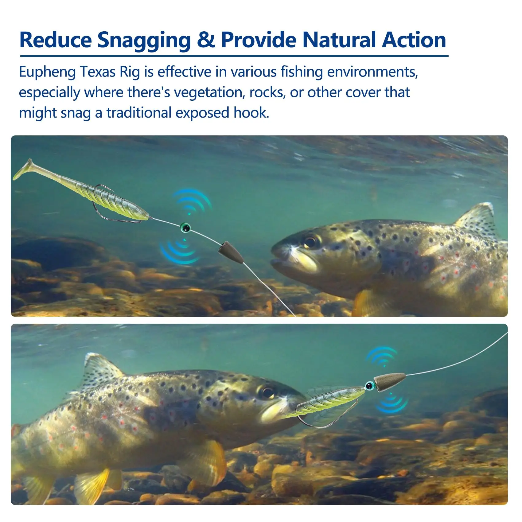 Texas Rigs para pesca de lubina, línea de líder preequipada con ganchos de pesas, Kit giratorio de barril, aparejo de pesca listo para perca de lubina - imagen 4