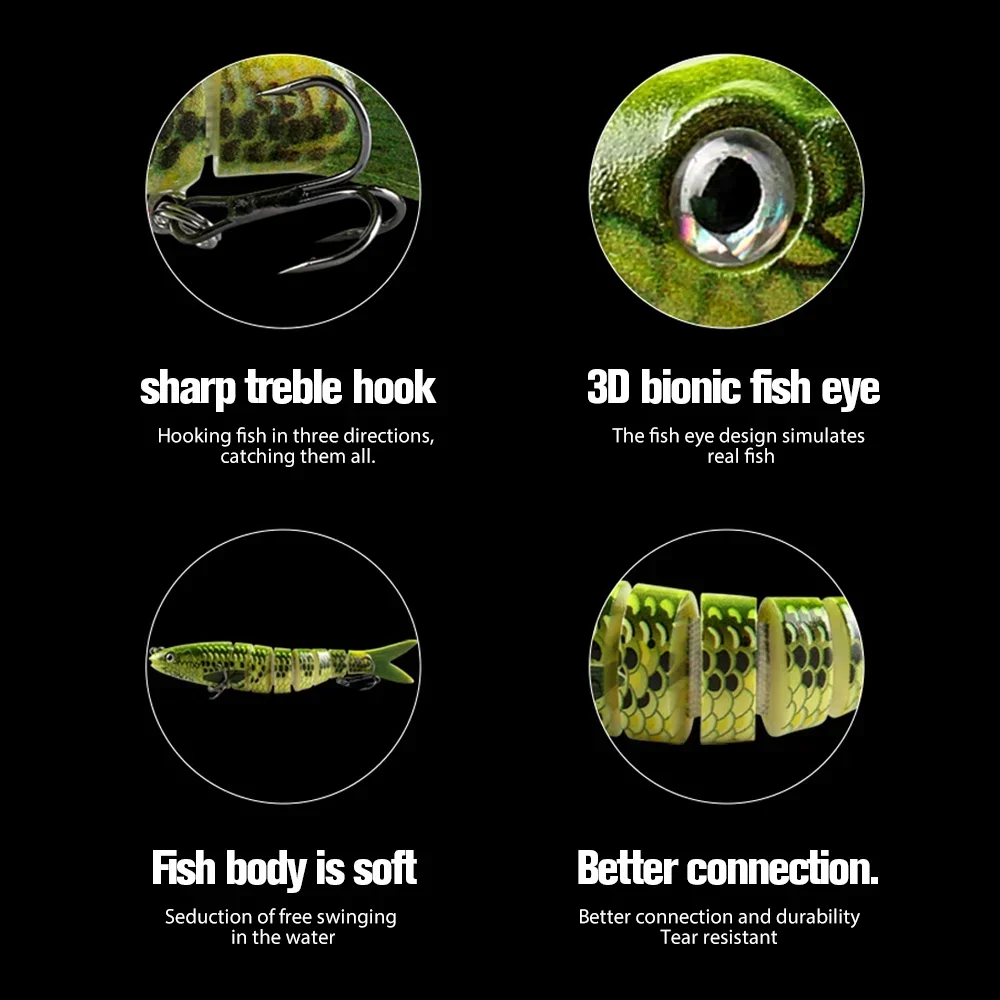 THORFORCE cebo duro Artificial 135mm Lucio Wobblers señuelo de pesca multiarticulado Swimbait aparejos Dogfish cebo falso - imagen 5