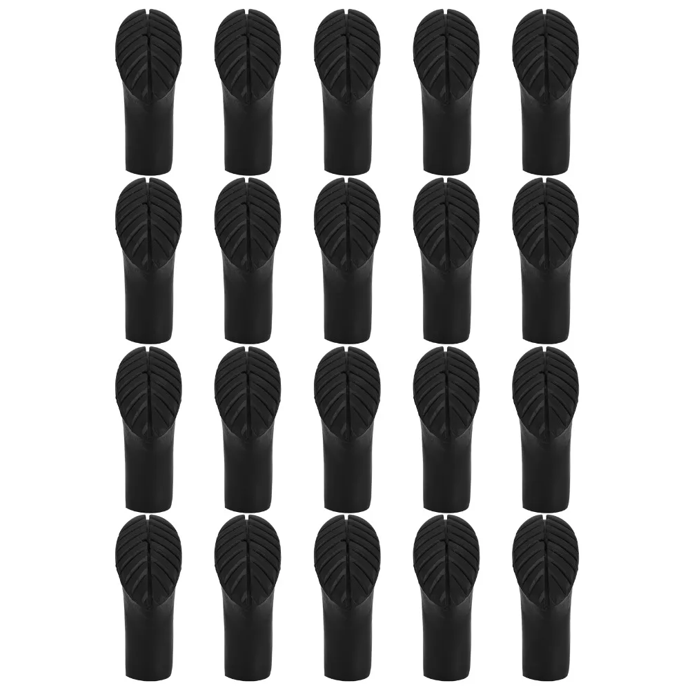 20 Uds. Protector de punta de bastón para caminar de 11mm de diámetro, puntas de repuesto para bastón de senderismo de PVC negro, puntas para bastón de senderismo - imagen 3