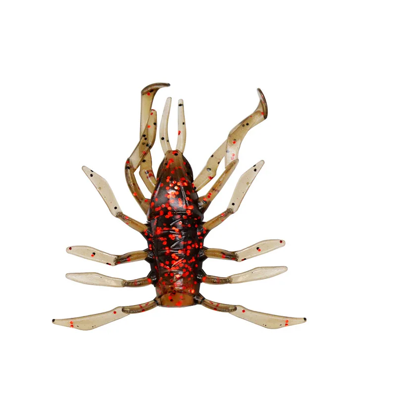 Señuelo de pesca de gusanos de polipodia, cebo suave de 3,5 cm y 7cm, señuelos artificiales de araña de agua, camarones, bolsa de 5-10 piezas, venta - imagen 4