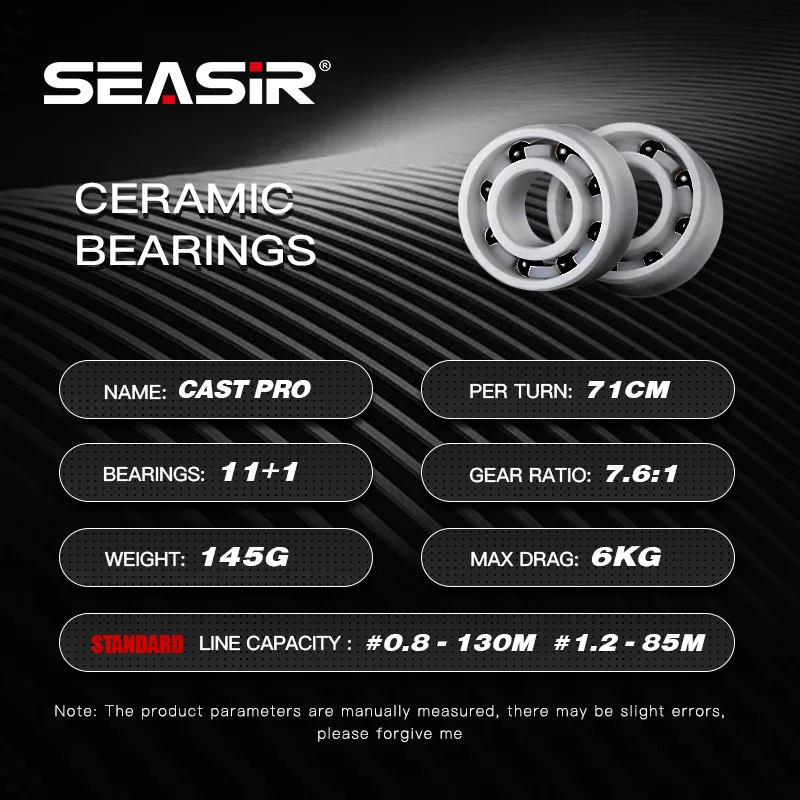 Seasir P-Series Cast Pro – Carrete Baitcasting BFS ultraligero 7,6:1 - imagen 5