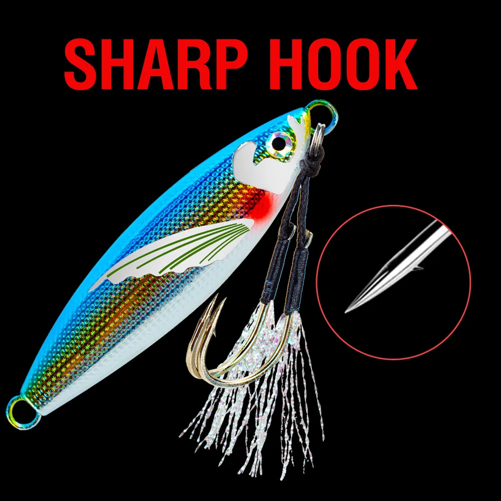 1 Uds 40g-120g Micro fregadero calidad Metal Jigging señuelo de pesca Minnow Wobblers cebo duro cebo Artificial carpa aparejos de pesca de lubina - imagen 4