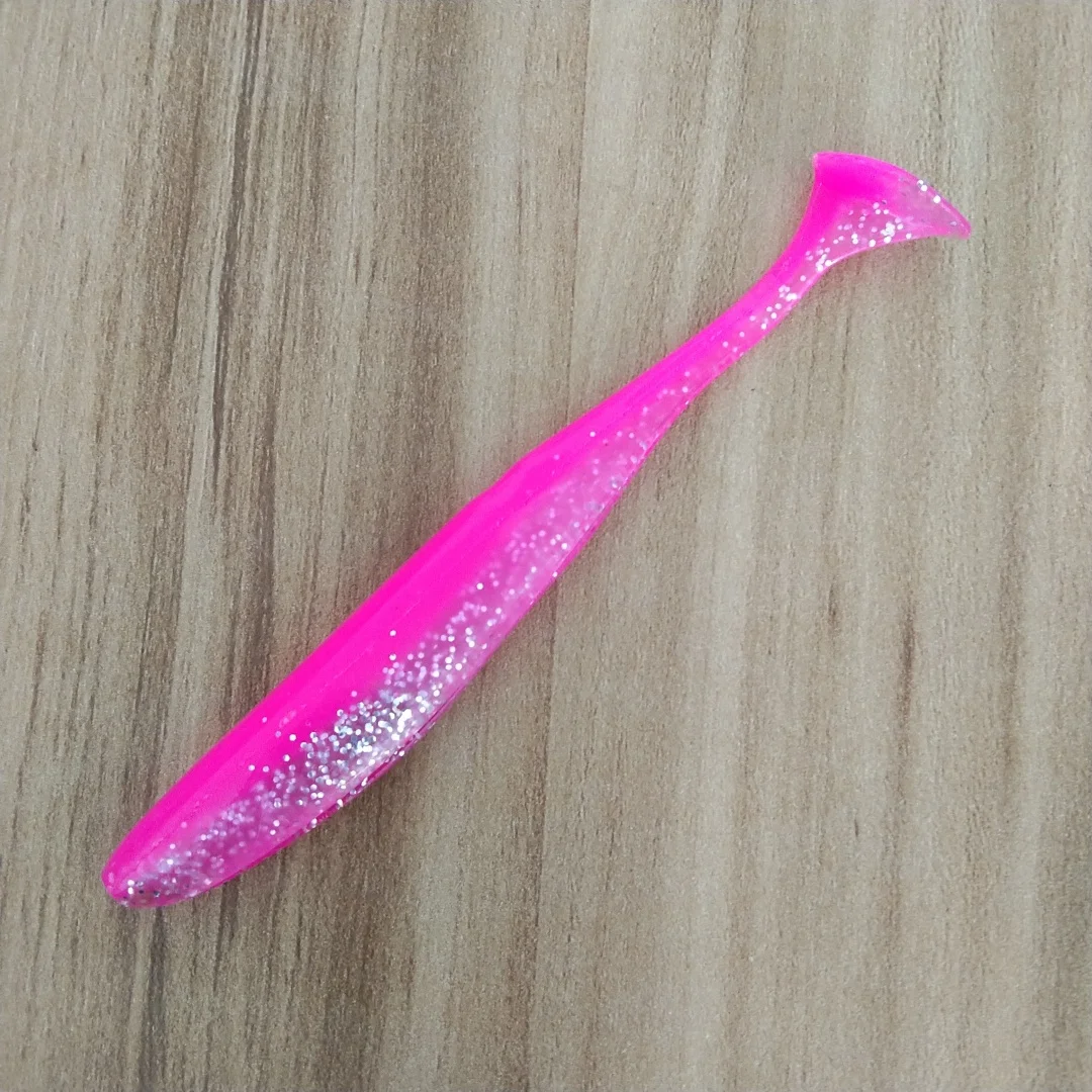 Swolfy 10 unids/bolsa señuelo de pesca suave 12cm cebo de silicona cola en T señuelo de pesca gusanos de goma de alta calidad lubina Minnow Swimbait - imagen 4