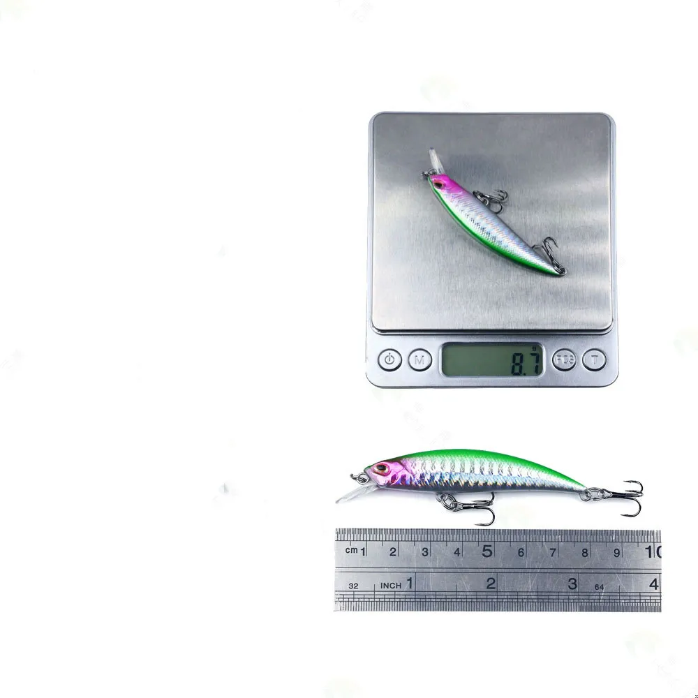 Crankbait-señuelo de Pesca de trucha Wobbler, cebo de plástico duro Artificial para pececillos, aparejos de Pesca de lubina, 8,7g, 8cm, 1 unidad - imagen 3