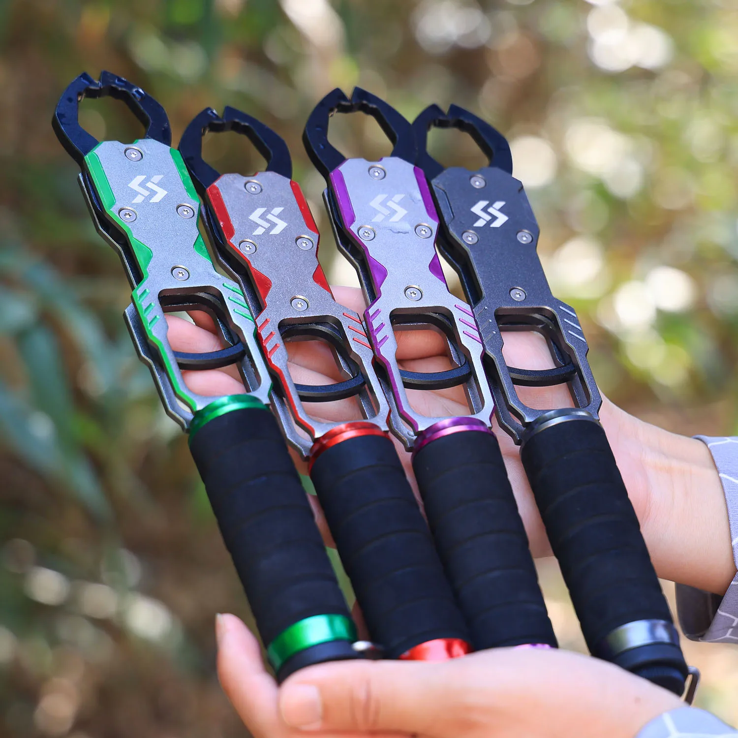 Sougayilang-pinza de pesca de aleación de aluminio, herramienta profesional de agarre de labio, Clip de captura de pescado, alicates de aparejos de Control de peces - imagen 5