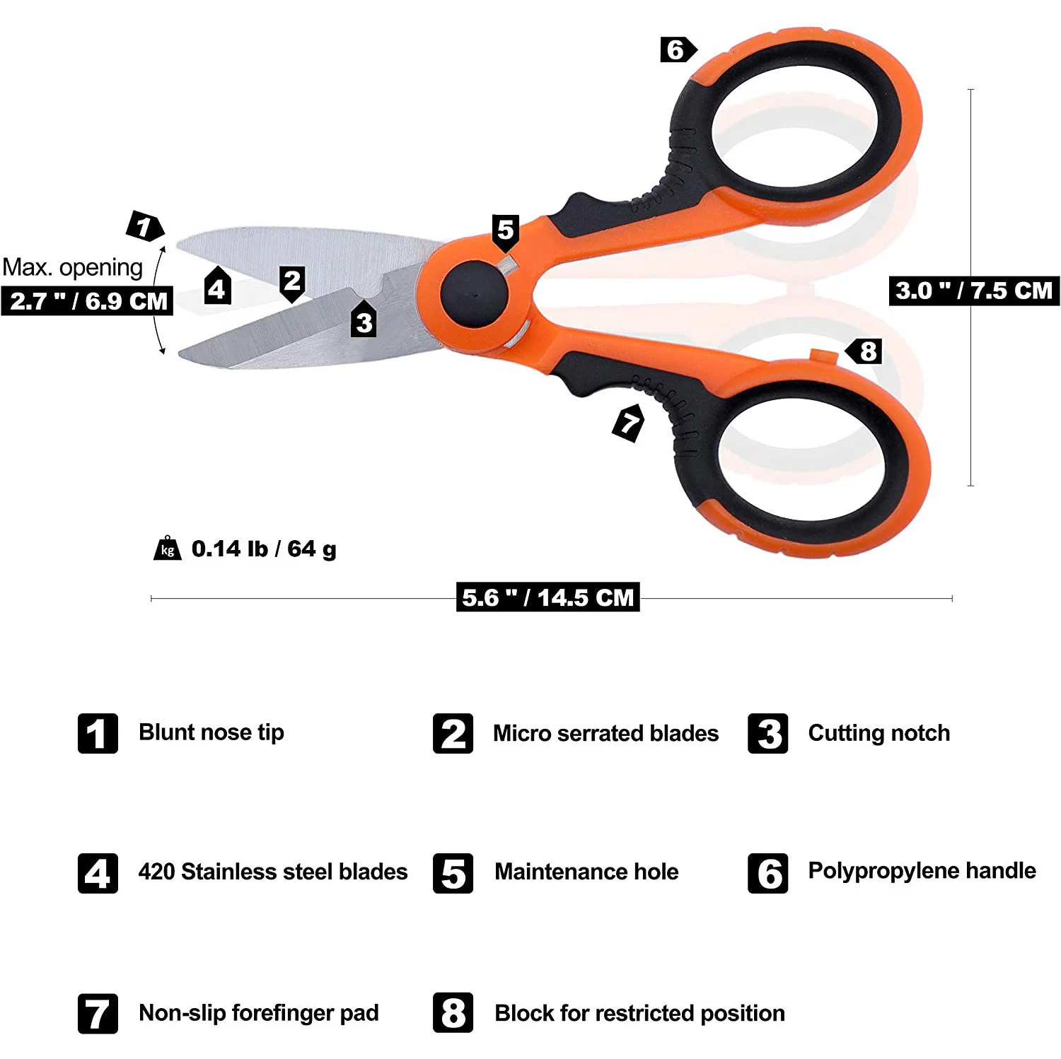 Herramientas de tijera de pesca de acero inoxidable PE trenza línea de corte tijeras portátiles Alicates con Kit de funda accesorios de aparejos de pesca de carpa - imagen 2