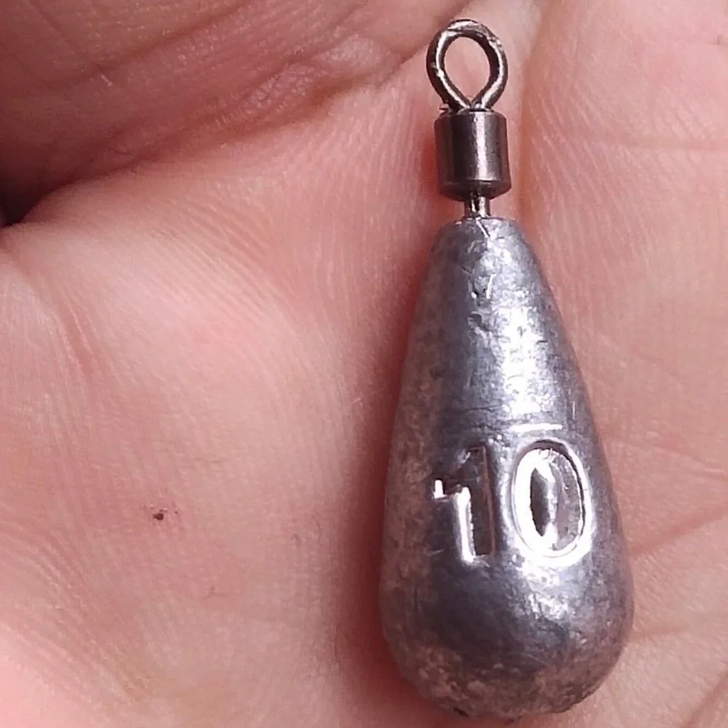 10 unids/lote peso de pesca plomo 3,5g 5g 7g 10g 14g 20g pesas de gota de agua accesorios de aparejos de pesca - imagen 2