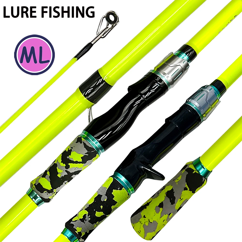 Caña de pescar de 2,1 M y 1,8 M, 4/5 secciones, fundición giratoria, peso de señuelo ultraligero, postes de fibra de carbono de 3,5-14g, pesca de agua dulce de viaje - imagen 4