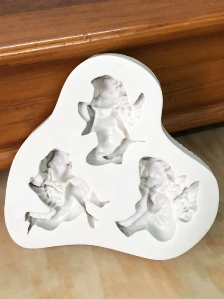 Molde de silicona con forma de Ángel para bebé, decoración de pasteles, herramientas para galletas y Fondant para niño, molde de silicona 3D para dulces (color aleatorio) - imagen 5