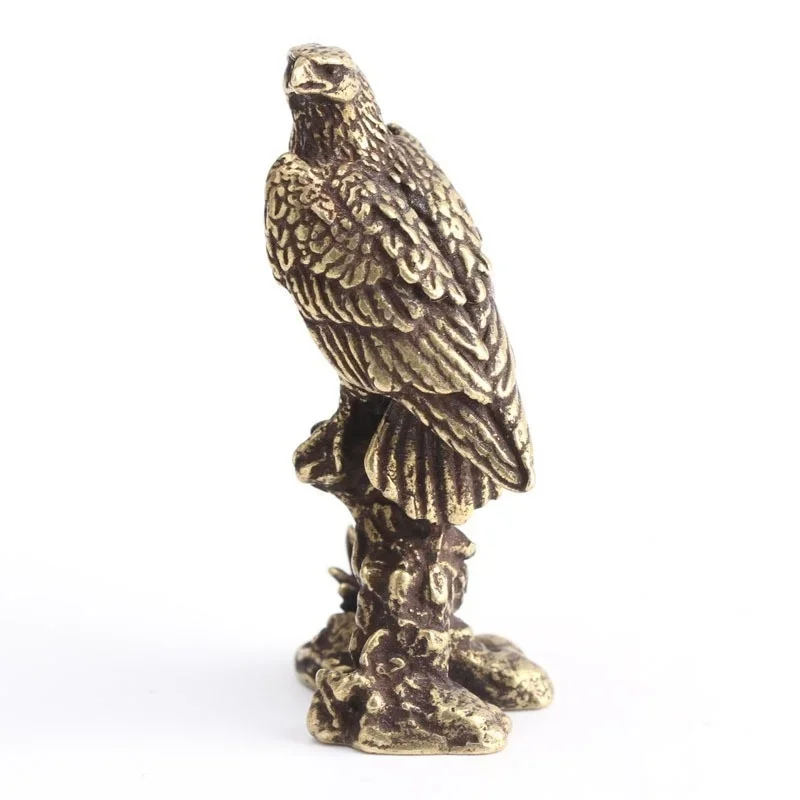 Escultura en miniatura de águila de cobre vintage para decoración - imagen 2
