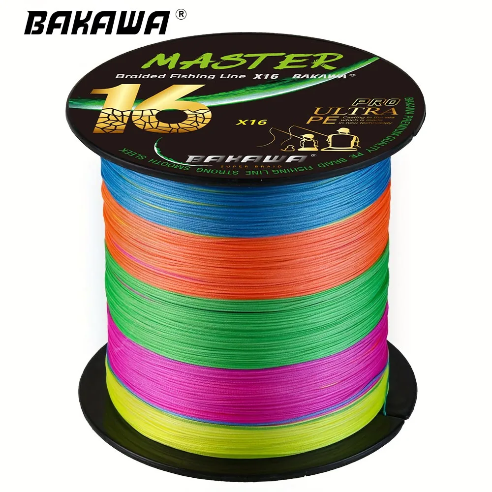 Línea de pesca trenzada de 16 hebras BAKAWA, accesorios de pesca trenzada de PE de 300M, cables, equipo de pesca de carpa, productos de pesca de carpa - imagen 2