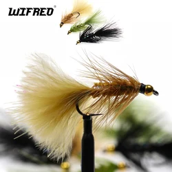 Señuelos Wifreo con cabezal de latón – Color oliva y negro para lucio y lubina
