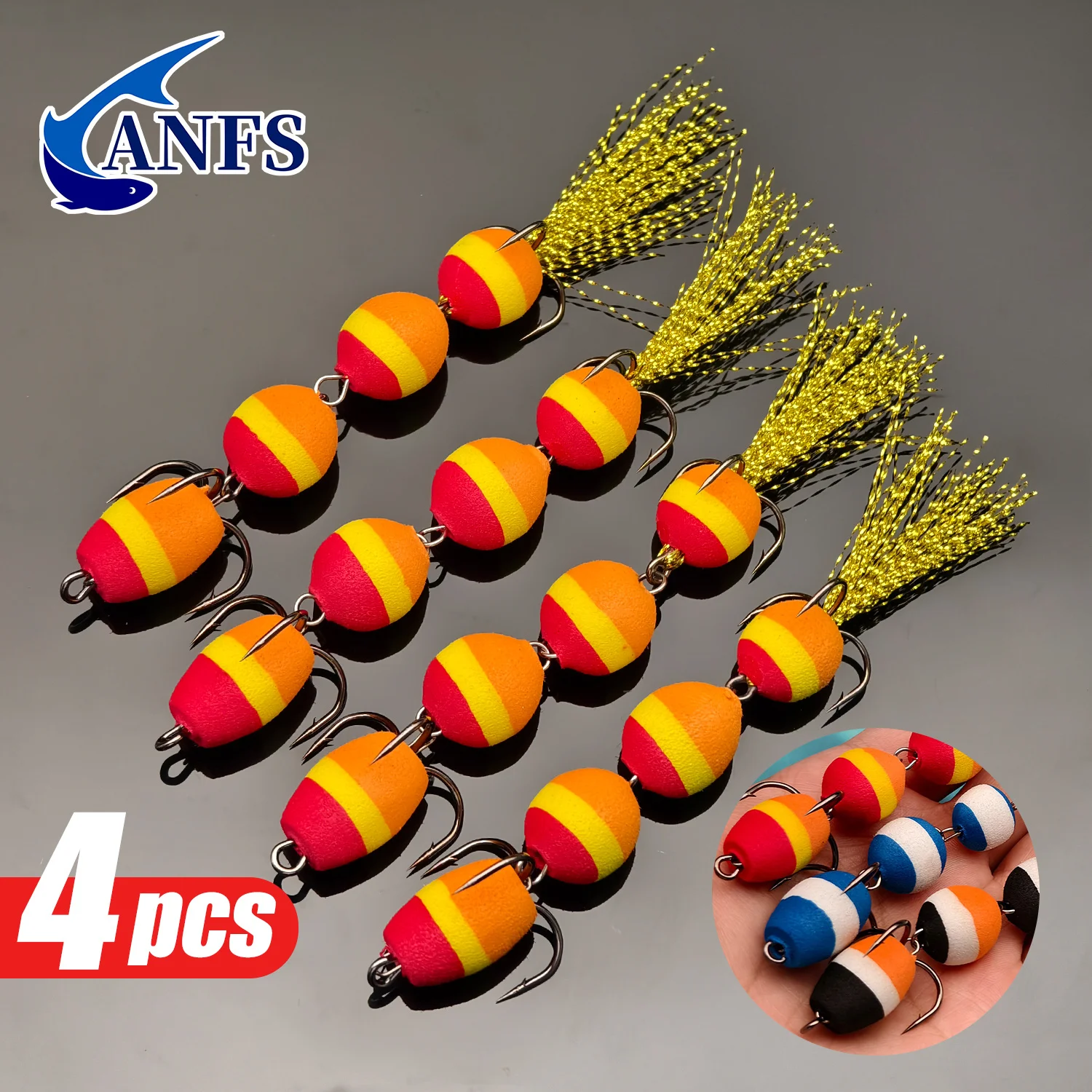 ANFS Kit cebo artificial carpa – 4 piezas EVA portátil - imagen 2
