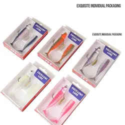 Cebo de lubina suave de silicona de alta calidad con anzuelo de plomo, señuelo de pececillo Artificial de 9,5 cm y 20g, cuchara giratoria suave, cebo de pesca