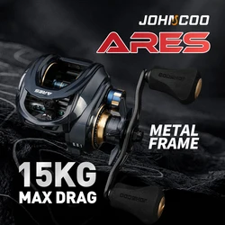 Carrete Baitcasting 15kg – 8+1 Rodamientos – Aluminio para agua dulce y salada