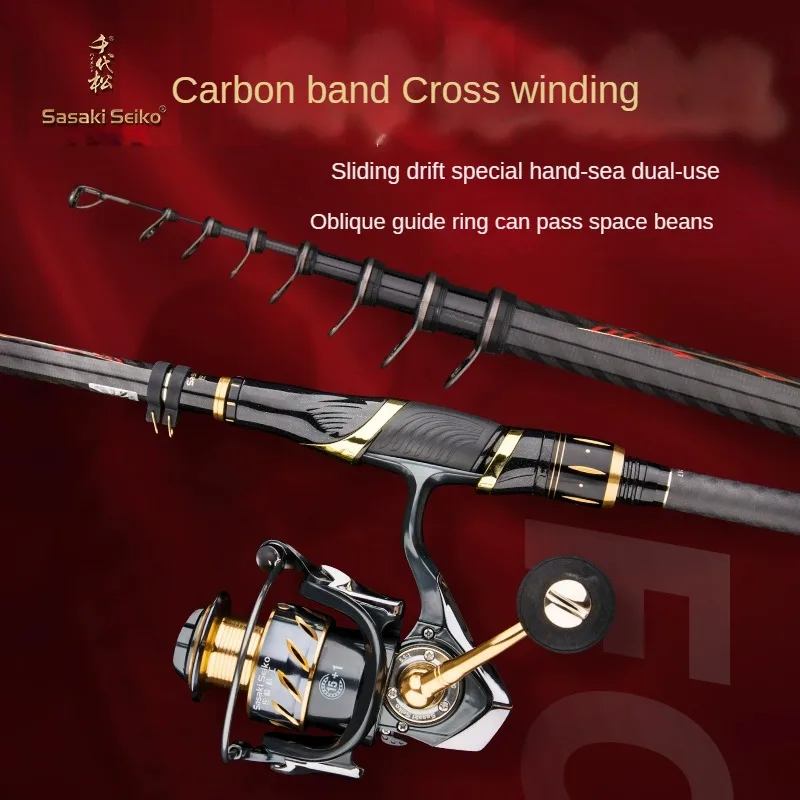 Caña de pescar telescópica súper dura ultraligera importada de Japón 3,6 M 3,9 M 4,5 M 5,4 M 4 #   Caña de pescar giratoria oceánica de alto carbono - imagen 3