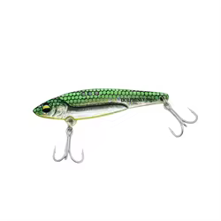 Señuelo de Metal con vibración que se hunde, 1 piezas, 4,5 cm/6,1 cm, plantilla de Metal, cebo de hoja giratoria, Swimbait de agua salada, aparejos de pesca artificiales