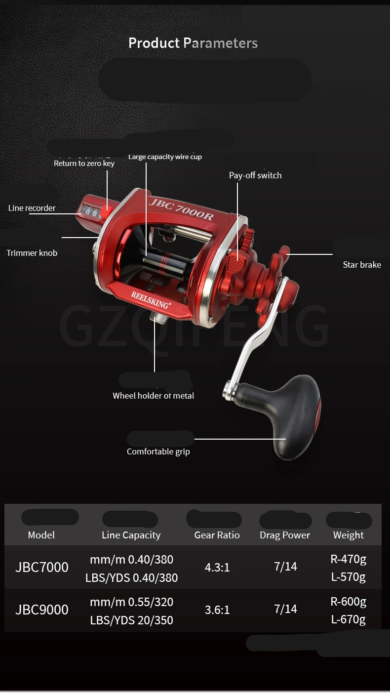 Experiencia de precisión y potencia con el JBC8000 diseñado para un rendimiento de pesca óptimo