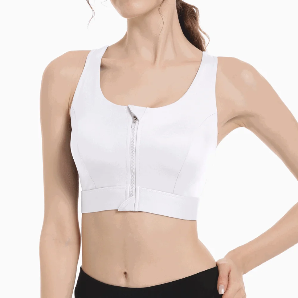 Sujetador deportivo alto impacto con cremallera frontal para yoga - imagen 3