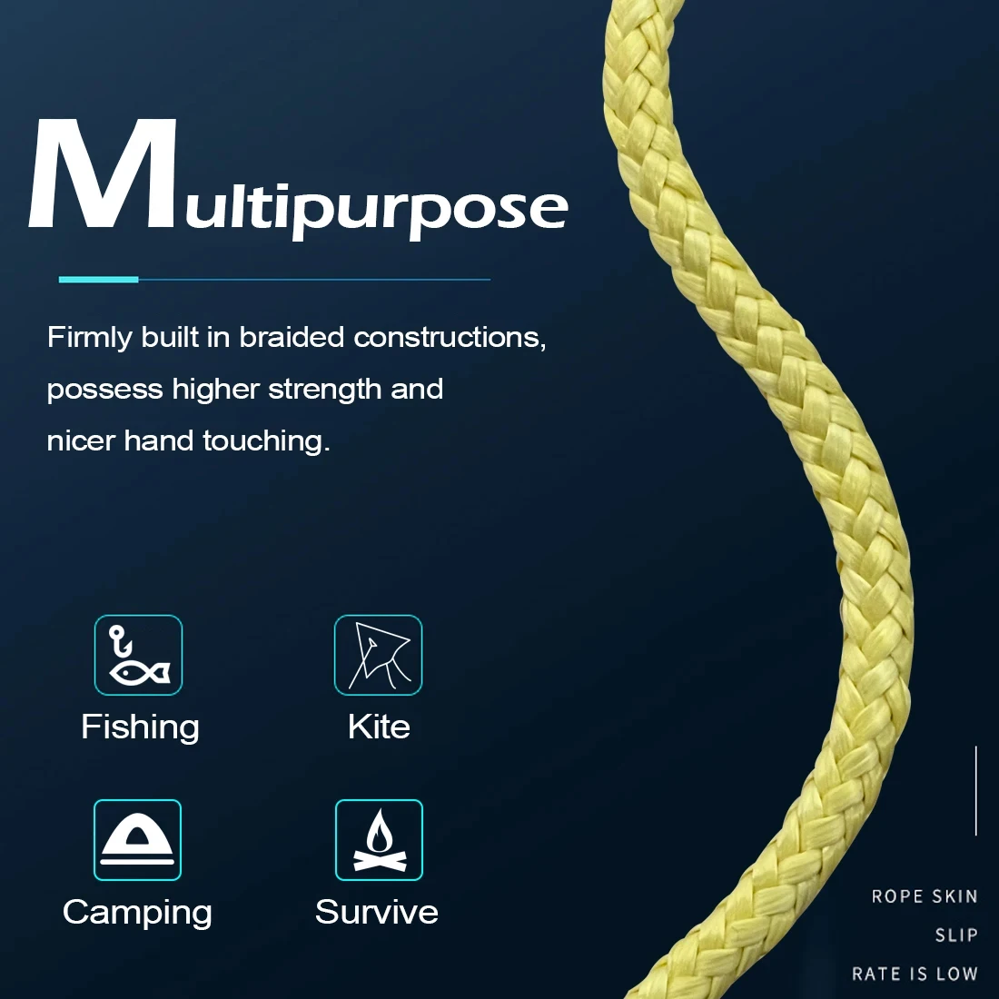 FishTrip-Línea de Kevlar trenzada, carrete de hilo de alta resistencia, cuerda Universal para exteriores, 50lbs ~ 5000lbs - imagen 2