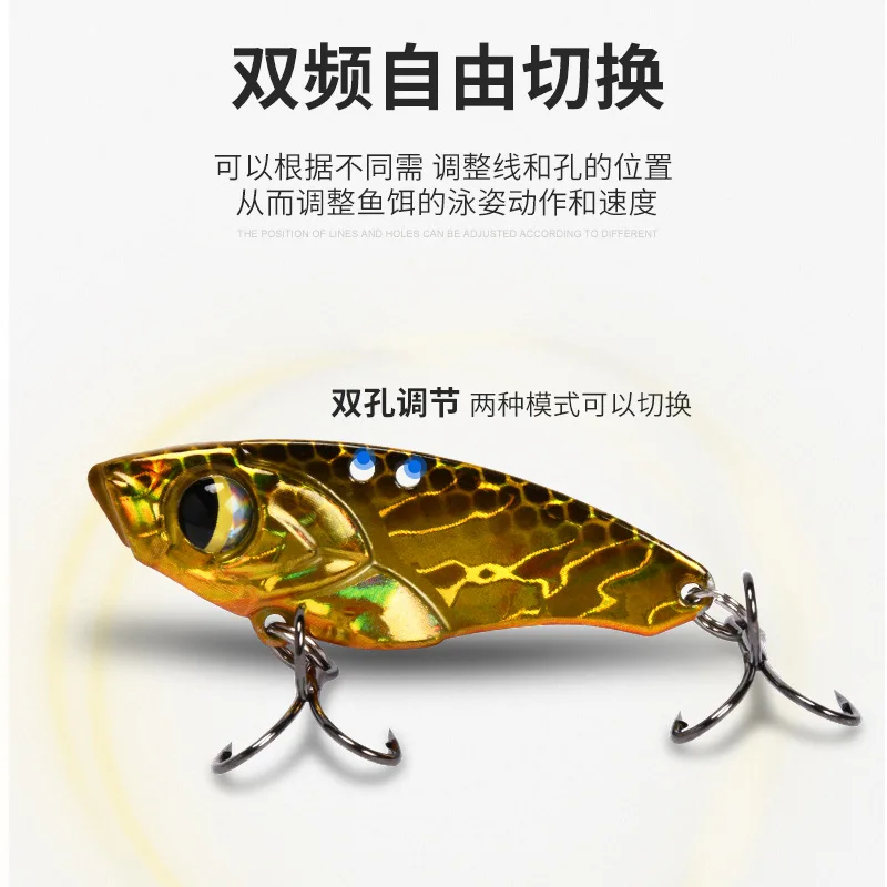 Señuelo de pesca con hoja VIB de Metal, 5g, 7g, 10g, 14g, cuchara vibratoria, Spinner, Crankbait, Lucio, perca, aparejos de cebo Artificial, 1 Uds. - imagen 4