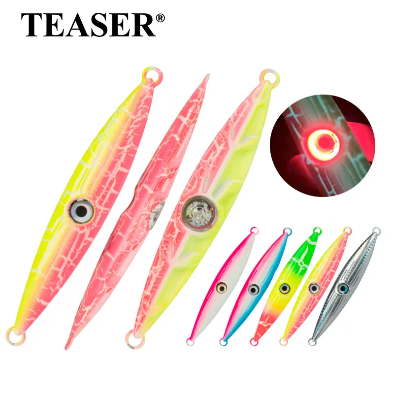 TEASER-señuelo de pesca Artificial JIG111, linterna de cuchara de Metal duro de hundimiento lento, 120g, 150g, 200g, 250g - imagen 2