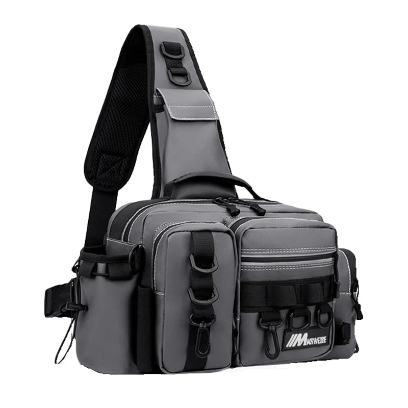 Bolsa de pesca impermeable bandolera multifuncional para equipo
