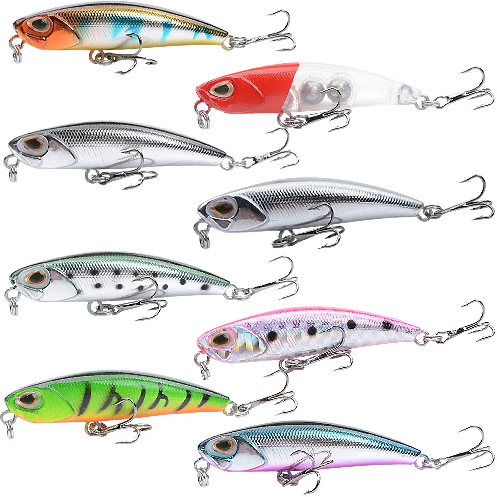 NUNATAK CRANKBAIT A-5CM/5G B-7CM/5,7G ojos 3D cebos de pescado pequeños lengua larga cebo duro Minnow señuelo de superficie señuelo de lubina señuelo hundido - imagen 4