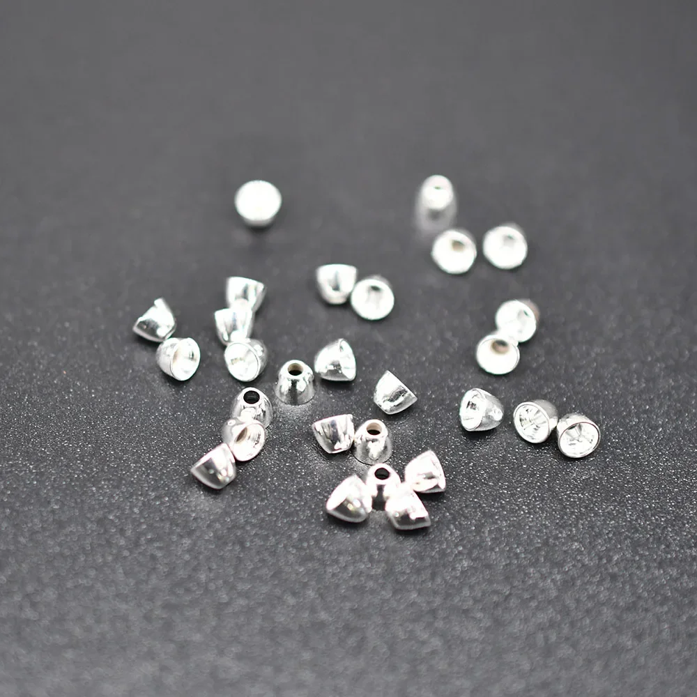 MNFT 24 piezas de latón tubo de salmón mosca XS conos para atado de moscas Color dorado plata - imagen 5