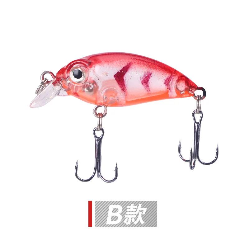 Señuelo de pesca con manivela, cebo duro Artificial, Wobblers brillantes, 3,7 cm/2,6g, Mini señuelos de corriente de pececillo, lote de 5 piezas en oferta - imagen 4