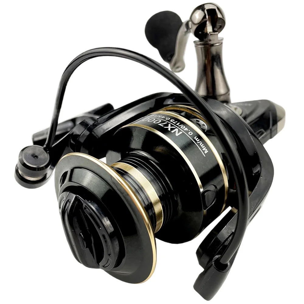 Carp Fishing Reel 5.2:1 /4.7:1 Metal Spool Max Drag 12KG Left/Right Interchangeable Fishing Tools 2000-7000 Series Pesca - imagen 3