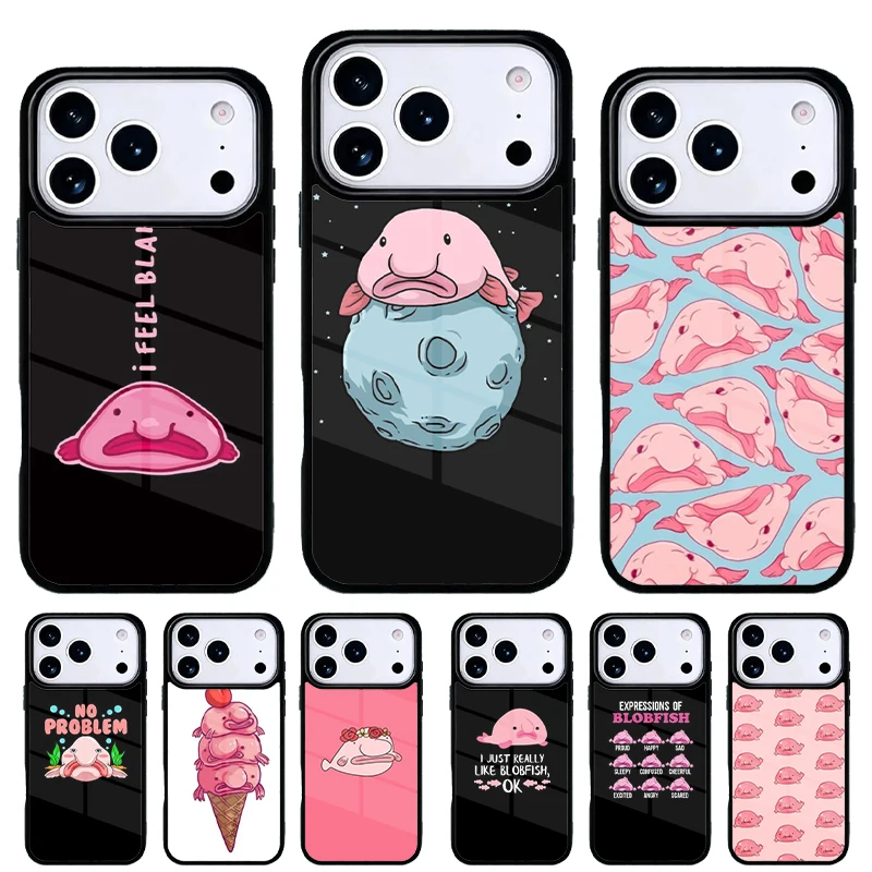 Funda iPhone con diseño de pez burbuja y carcasa protectora trasera
