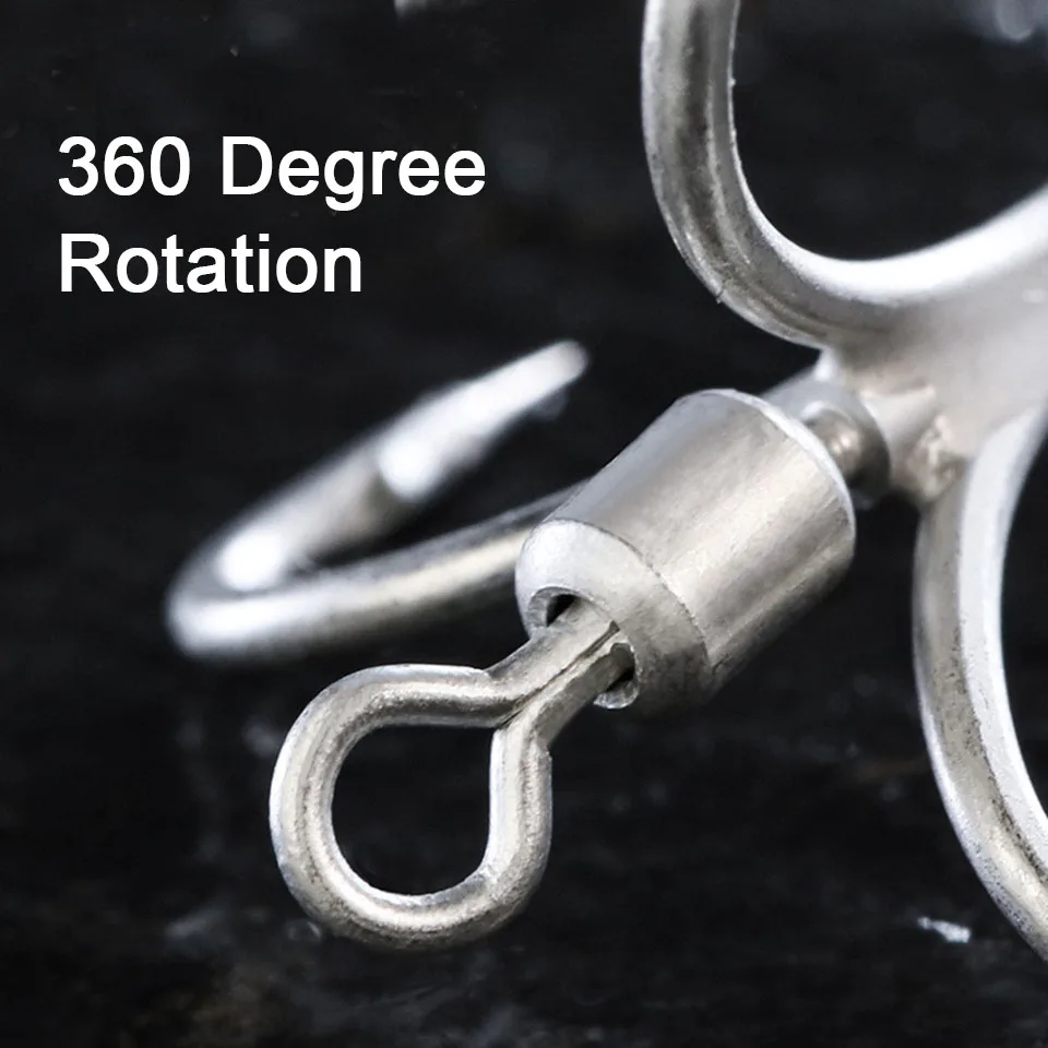 Cuchara de pesca giratoria, señuelos reflectantes de acero inoxidable, cucharas ruidosas, accesorios de pesca, 2 unidades por lote - imagen 4