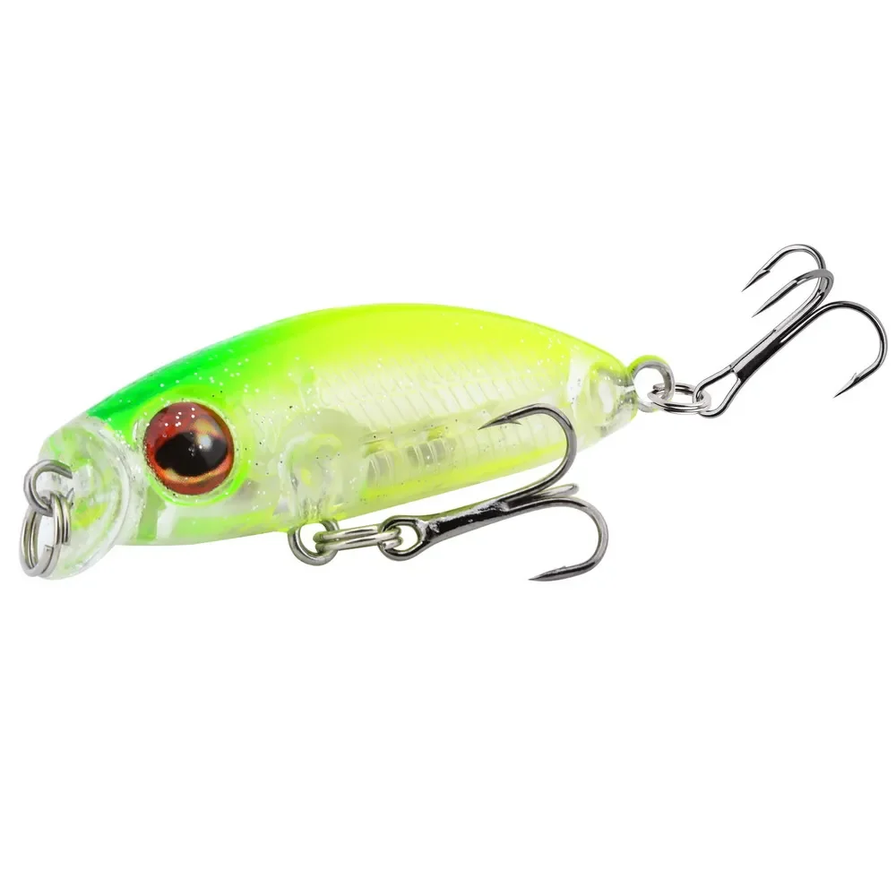 8 Uds Mini Señuelos de Pesca Minnow hundimiento lento 4,1 cm 2,9g Wobbler cebo duro de plástico Artificial para pesca de lubina en colores mezclados - imagen 5