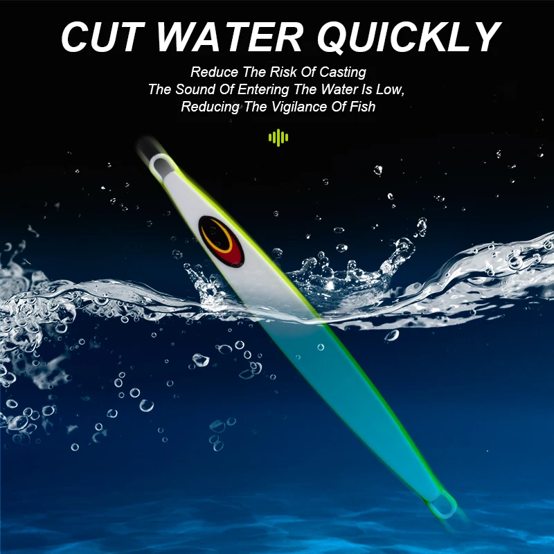 OBSESSION J37 150g200g cuchillo plano en alta mar luminoso de hundimiento rápido Jigging Metal velocidad Artificial trucha lubina señuelo de pesca de mar - imagen 5