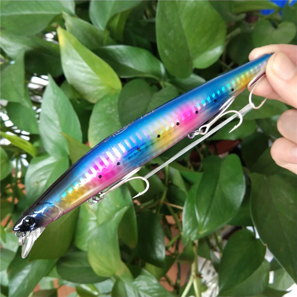 TSURINOYA-señuelo de Pesca de Mar de tungsteno, cebo duro Artificial grande de fundición ultralarga, Minnow STINGER, 140mm, 24g, 2 piezas - imagen 3