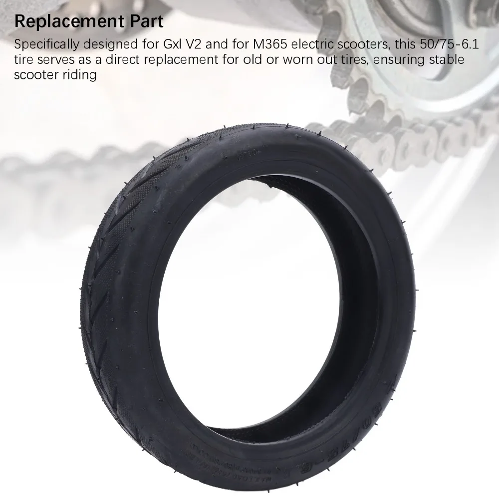 Neumático exterior negro para patinete eléctrico resistente urbano - imagen 3