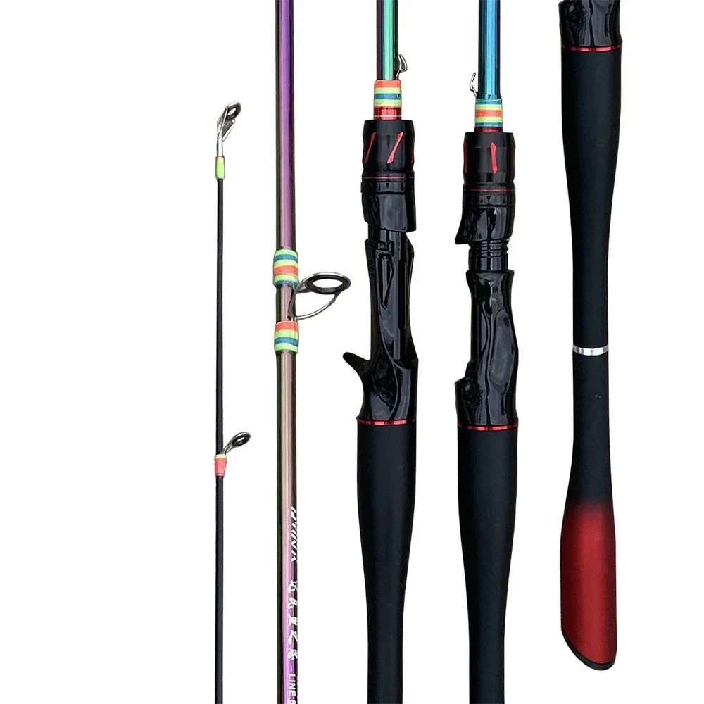 Caña de pescar con señuelo de carbono ultraligera, 1,65/1,8 m, acción M, Spin/Casting, línea de poste de Jigging, peso de 8-15lb para aparejos de pesca de Lucio - imagen 5