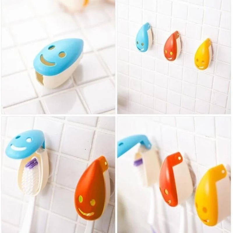 Soporte para cepillo de dientes automático con diseño de animales de dibujos animados, creativo, con succión, 4 Uds. - imagen 4