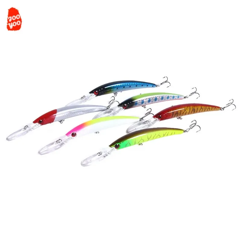 Señuelo Minnow de Color aleatorio, 15cm, 15g, suspensión, lengua larga, fundición, agua flotante, aparejos de pesca de mar falsos, suministros de herramientas, 1 ud. - imagen 4
