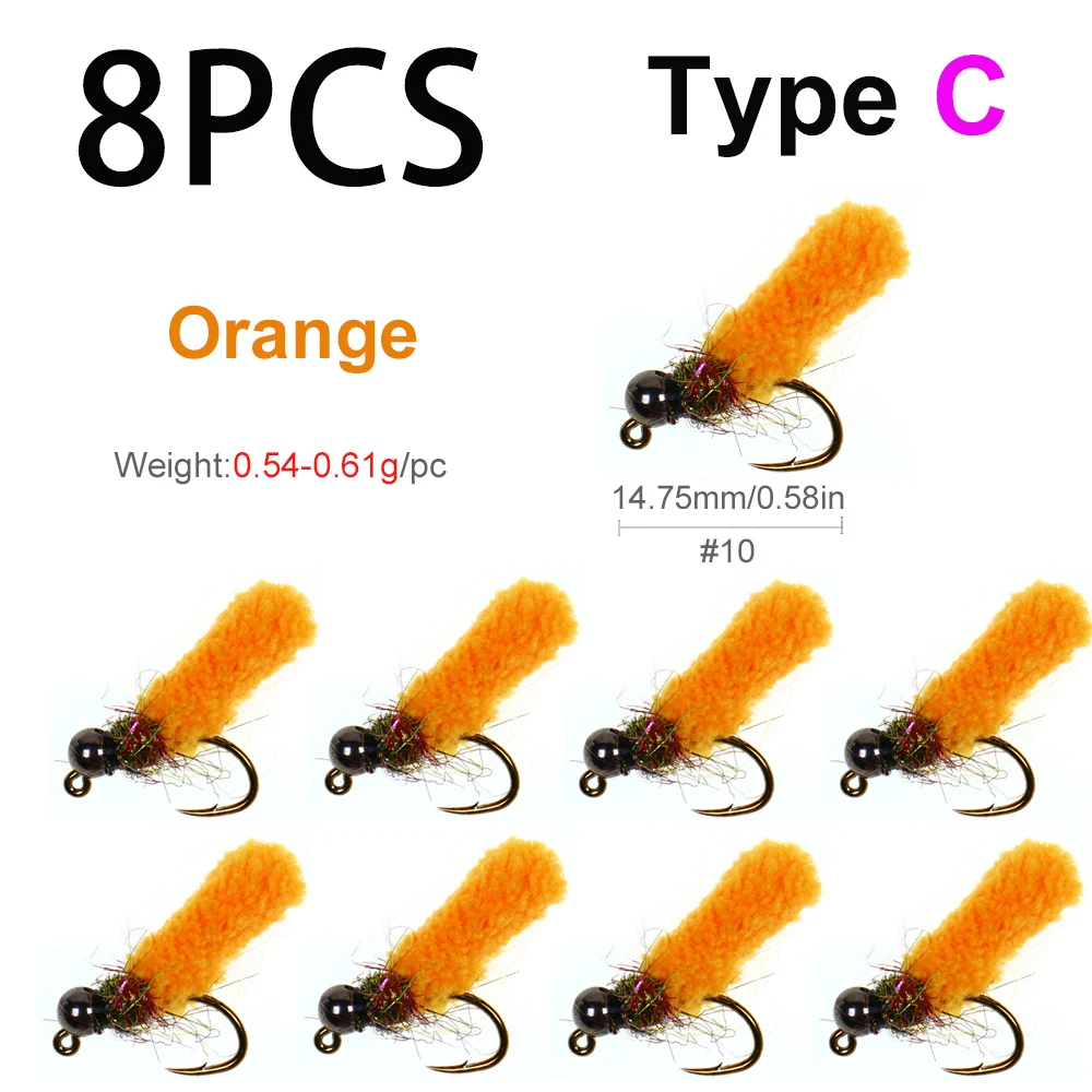 8PCS C Orange